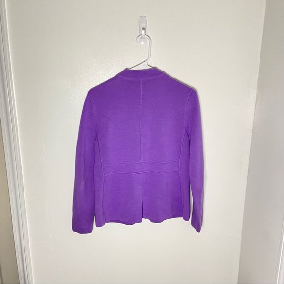Talbots Purple Knit Button Front Cardigan Sweater Medium Petite - Picture 5 of 6